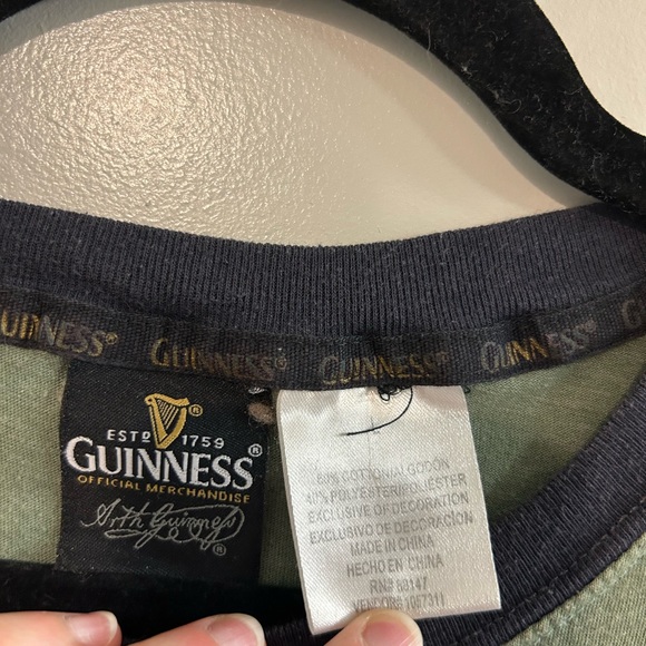 Guinness Olive Green Tee with Black Trim - Picture 3 of 3